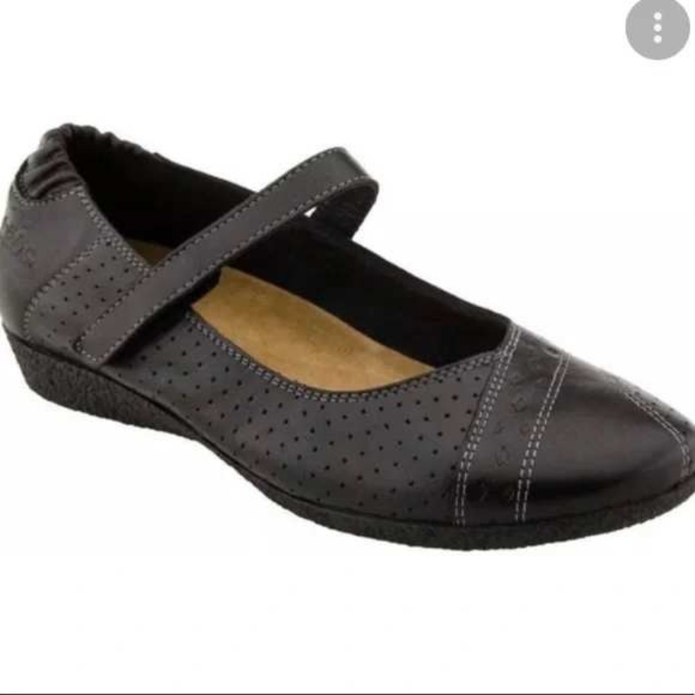 Taos Step It Up Mary Jane Flats Size 6.5 US‎ 37 EU Leather Black Comfort